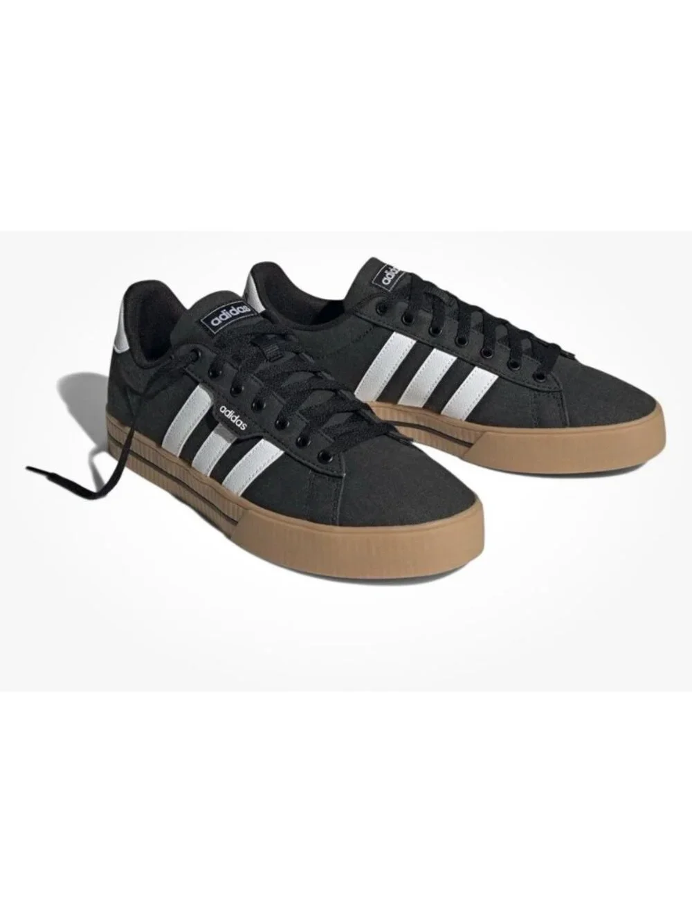 adidas Size 7 Men’s Daily 3.0 Skate Shoe, Black/White/Gum, New In Box
